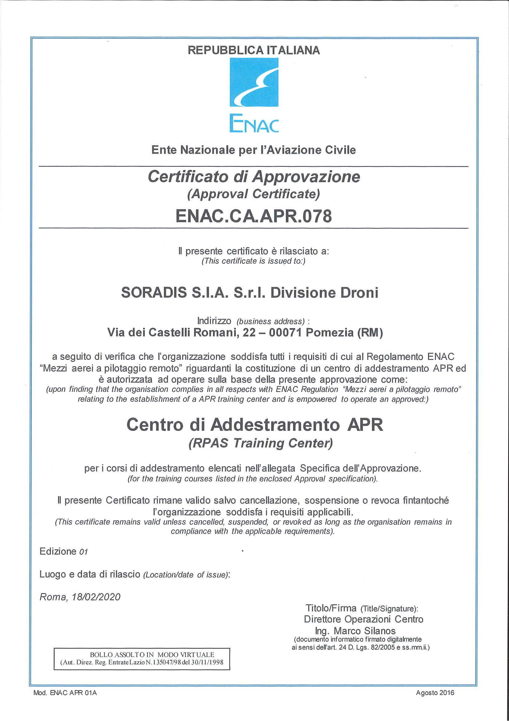 ENAC - Centro addestramento APR