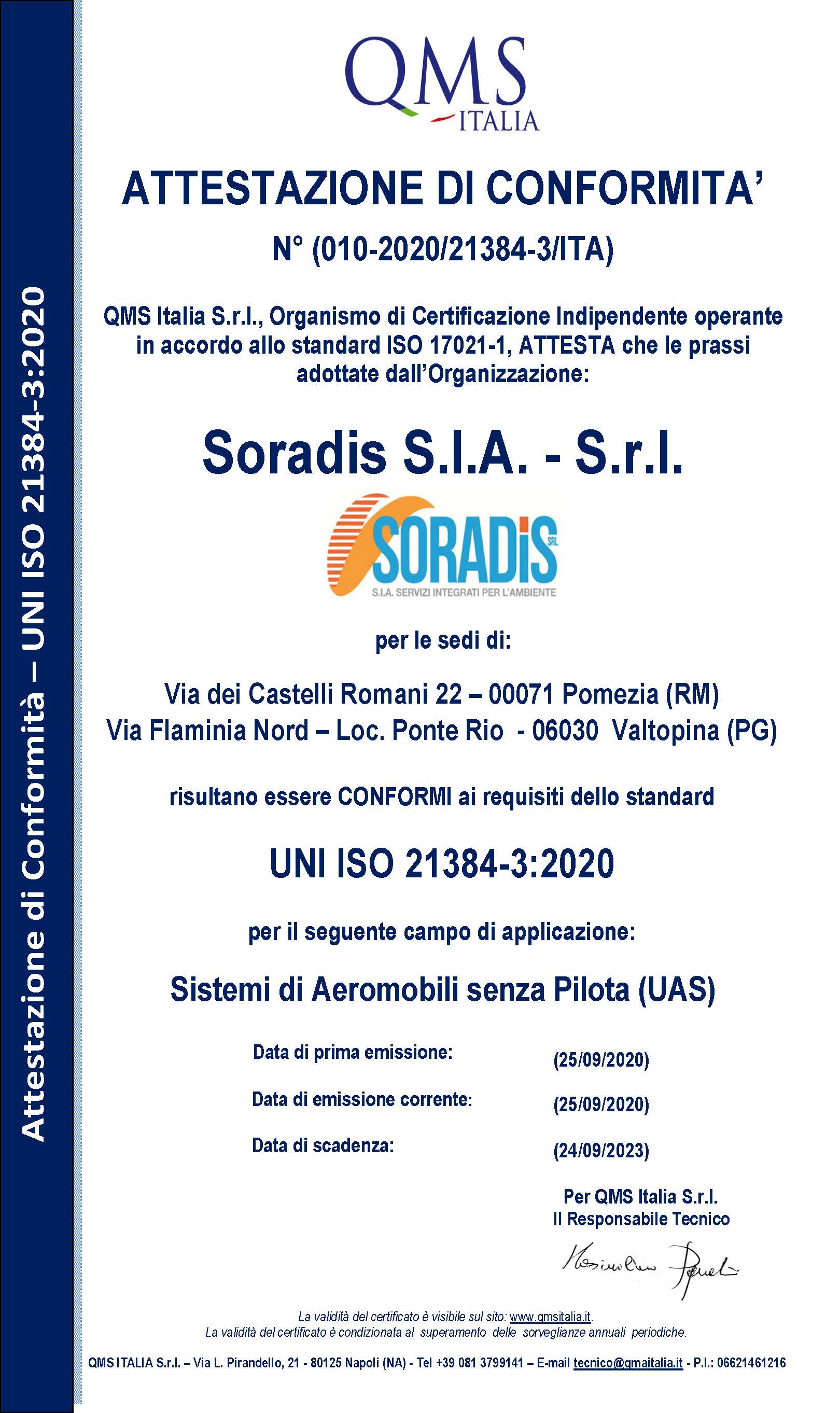ISO 21384-3:2020 UAS